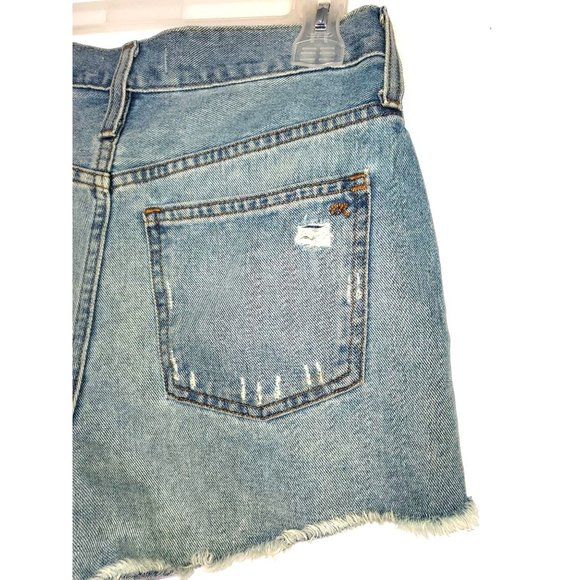 Madewell Women's The Perfect Jean High Rise Distressed Shorts Light Wash  Sz 2 - Picture 10 of 11
